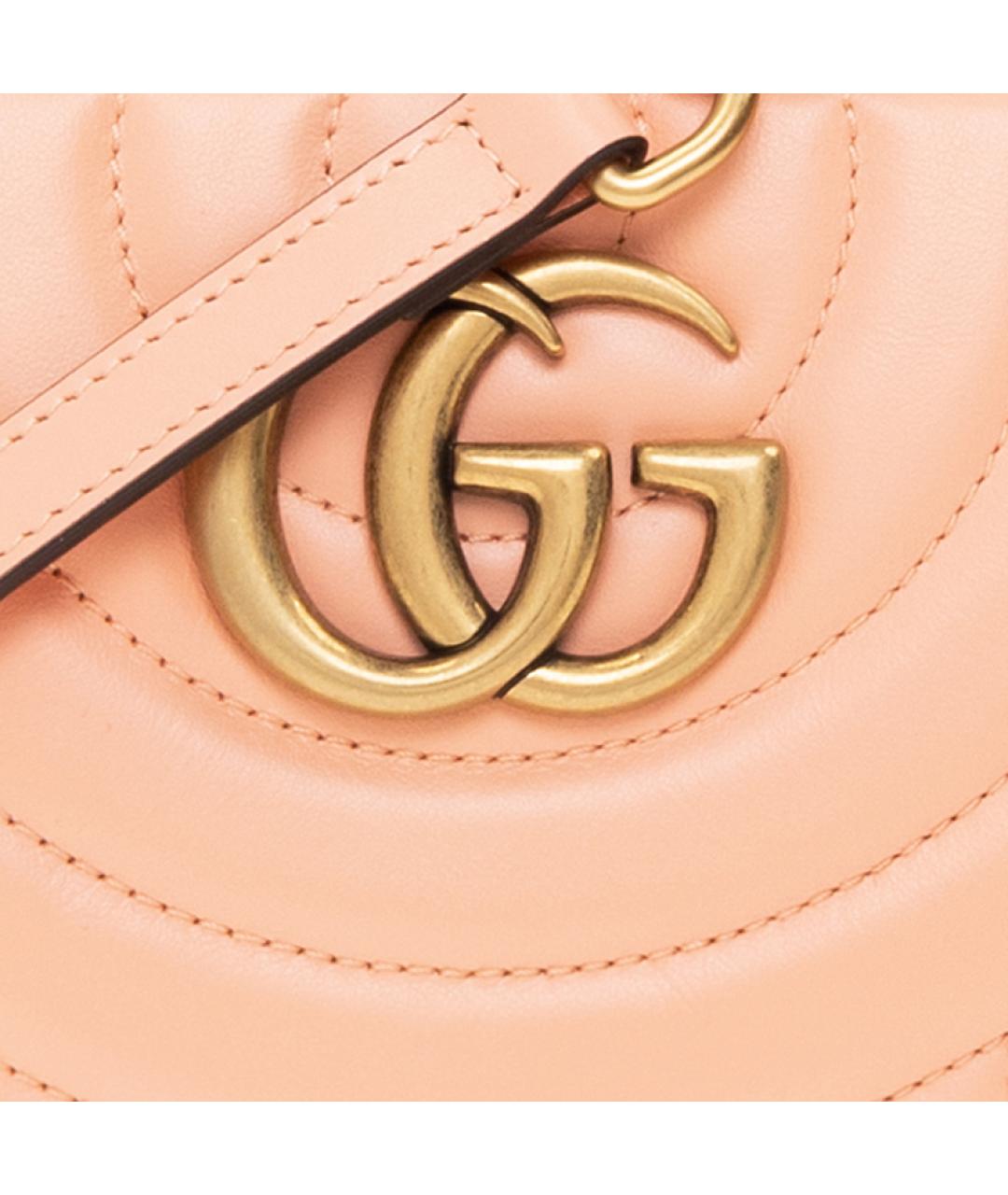 GUCCI Розовая кожаная сумка через плечо, фото 5