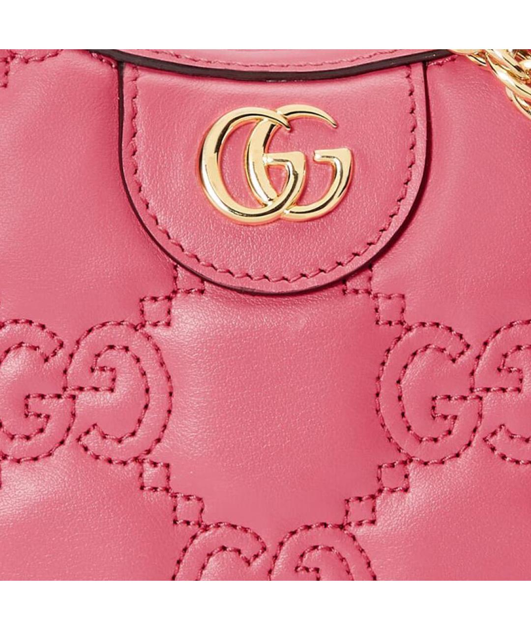 GUCCI Розовая кожаная сумка через плечо, фото 9