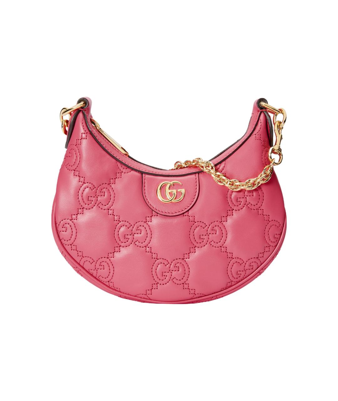 GUCCI Розовая кожаная сумка через плечо, фото 1