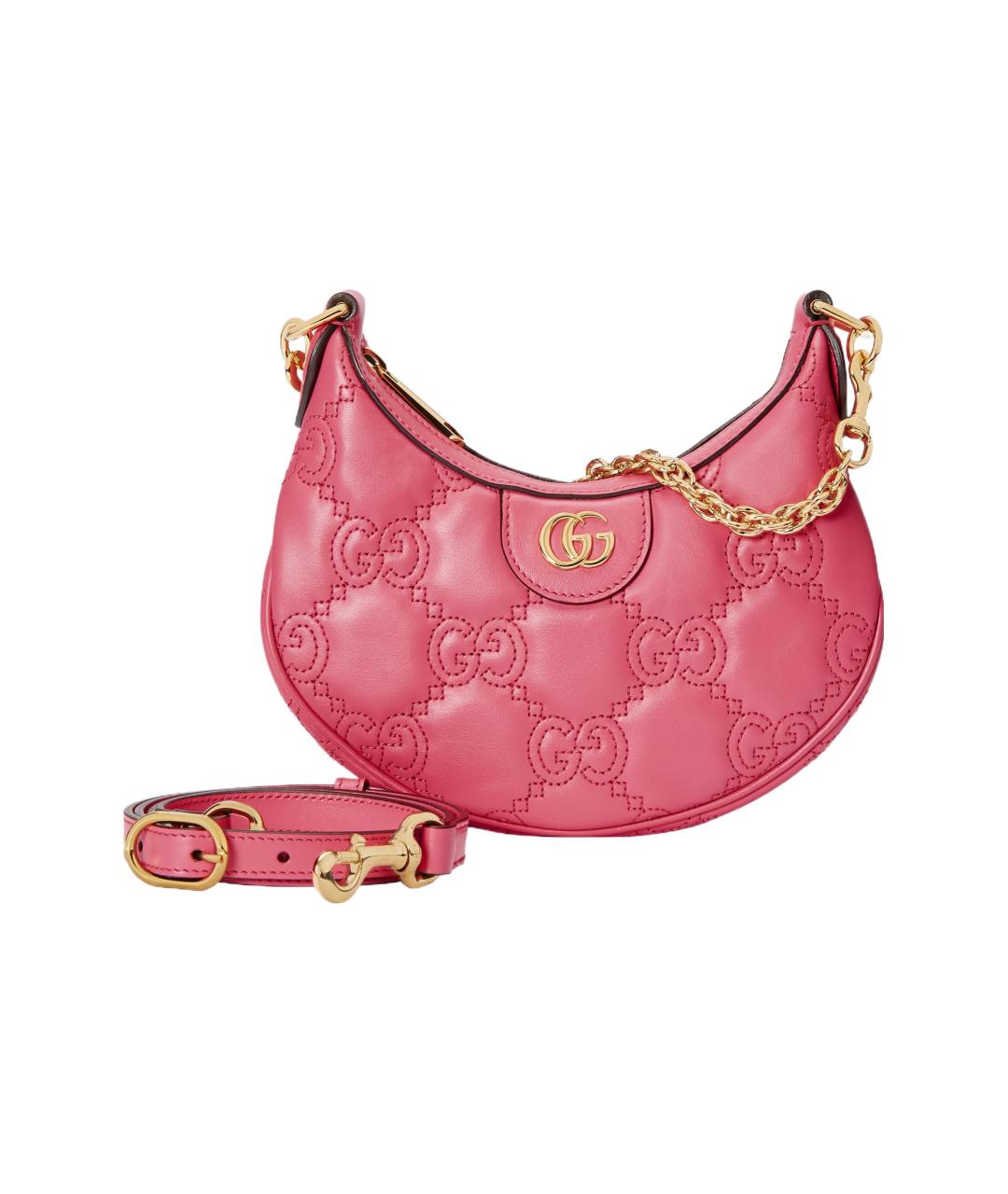 GUCCI Розовая кожаная сумка через плечо, фото 2
