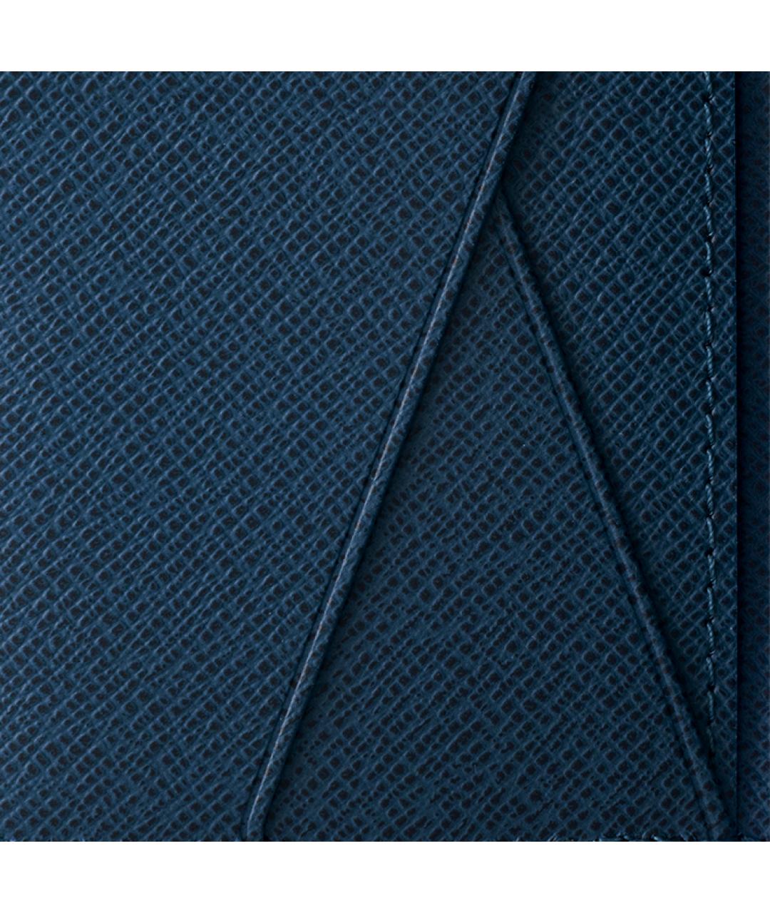 LOUIS VUITTON Темно-синий кожаный кошелек, фото 5