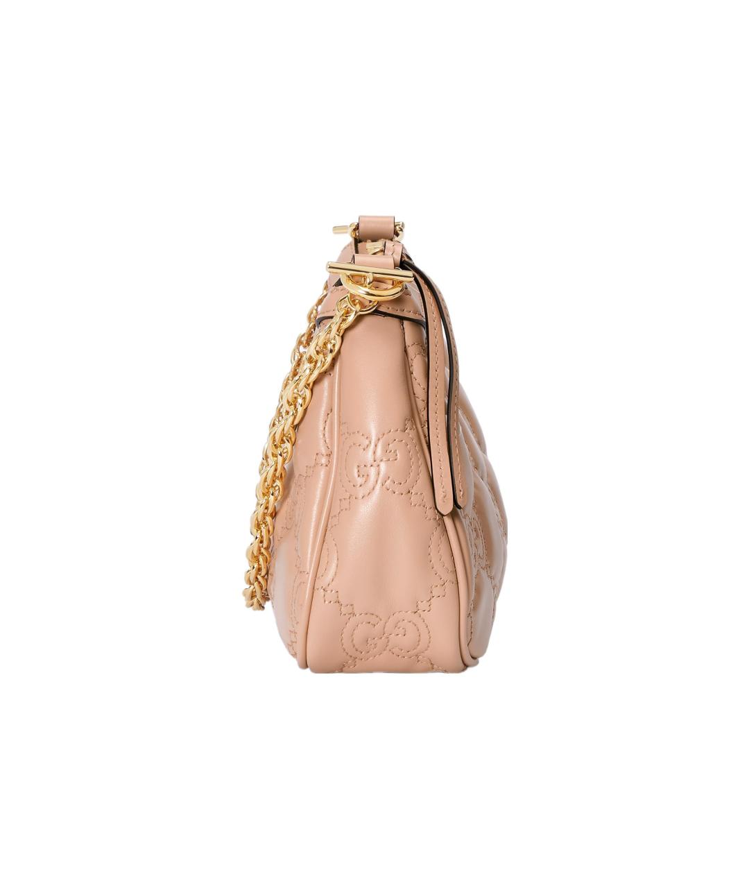 GUCCI Бежевая кожаная сумка через плечо, фото 4