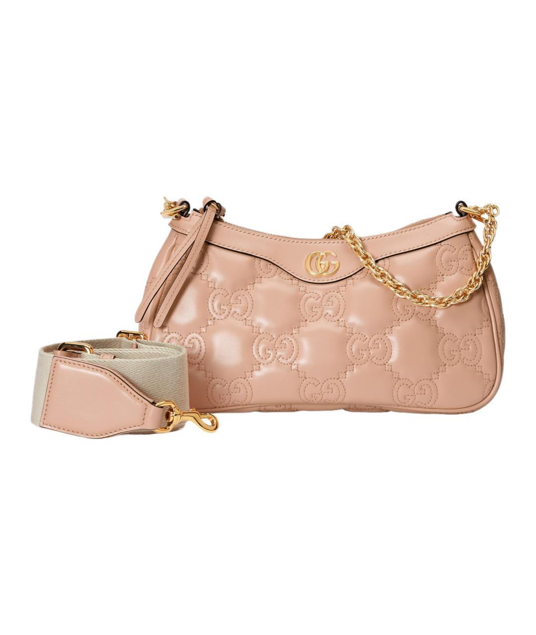 GUCCI Бежевая кожаная сумка через плечо, фото 2