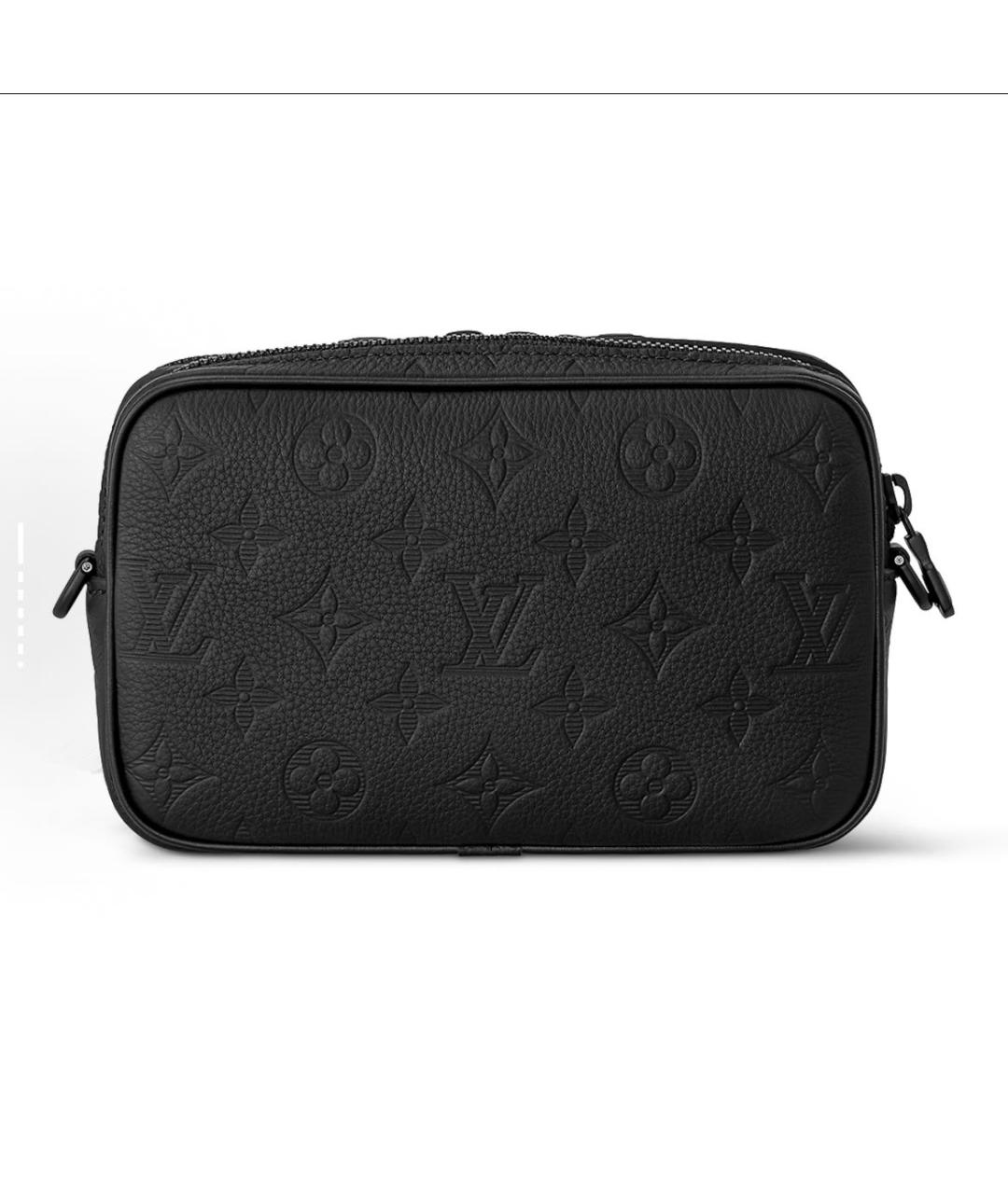 LOUIS VUITTON Черная кожаная сумка на плечо, фото 3