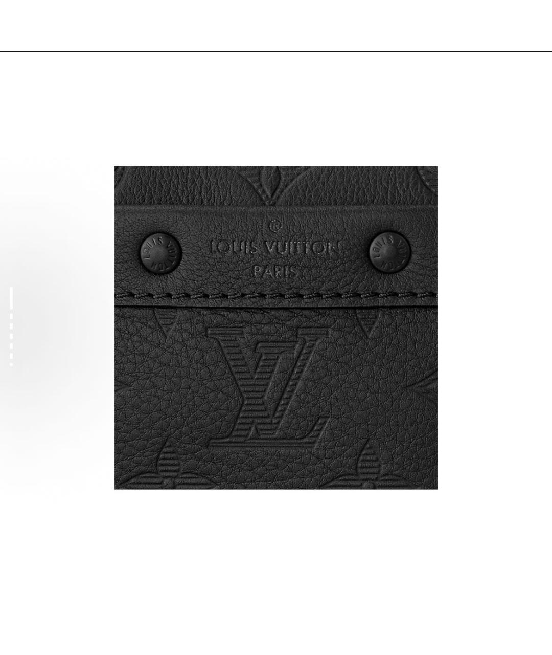 LOUIS VUITTON Черная кожаная сумка на плечо, фото 5