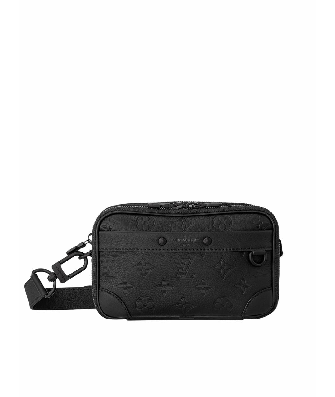 LOUIS VUITTON Черная кожаная сумка на плечо, фото 1