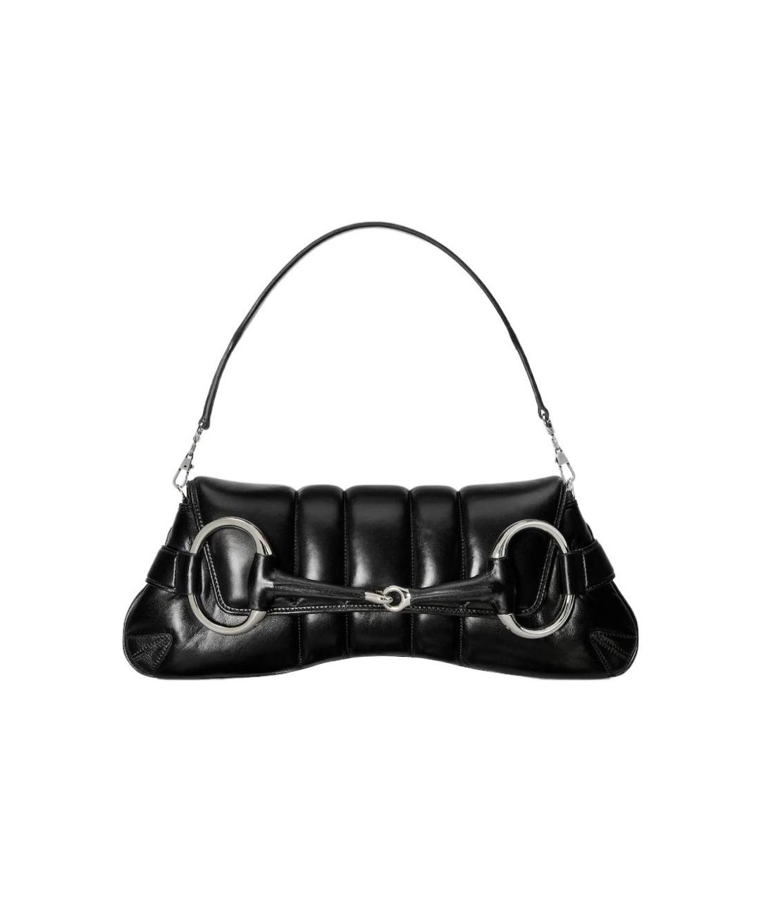 GUCCI Черная кожаная сумка через плечо, фото 1