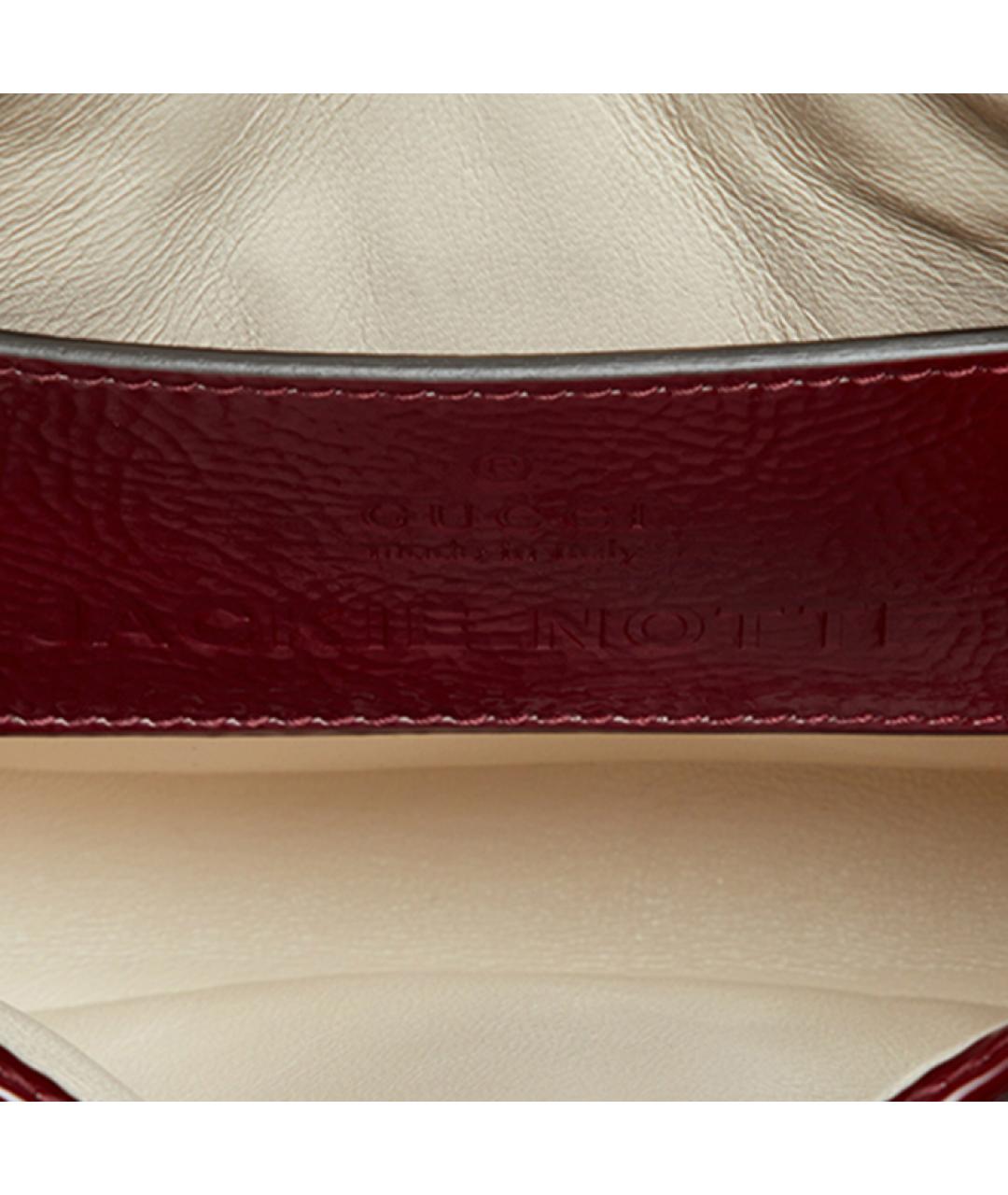 GUCCI Бордовая кожаная сумка через плечо, фото 7