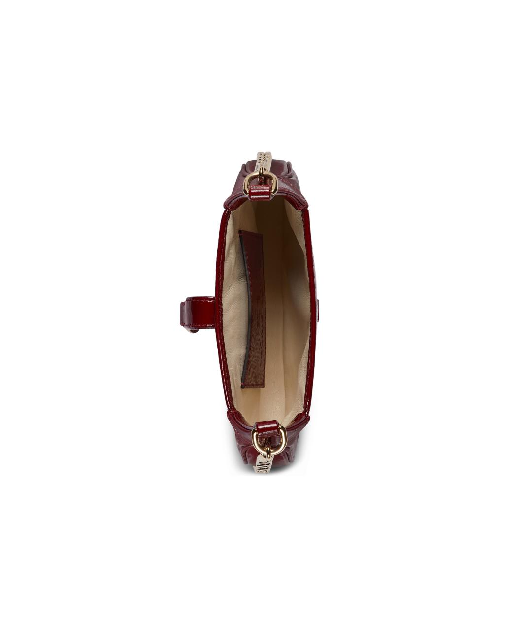 GUCCI Бордовая кожаная сумка через плечо, фото 6
