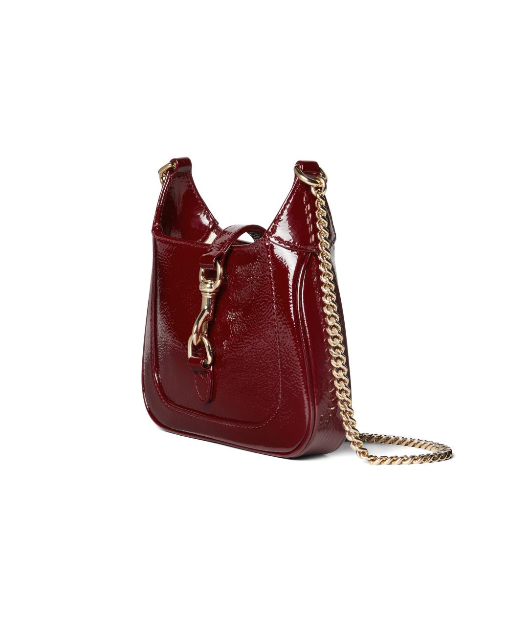 GUCCI Бордовая кожаная сумка через плечо, фото 2
