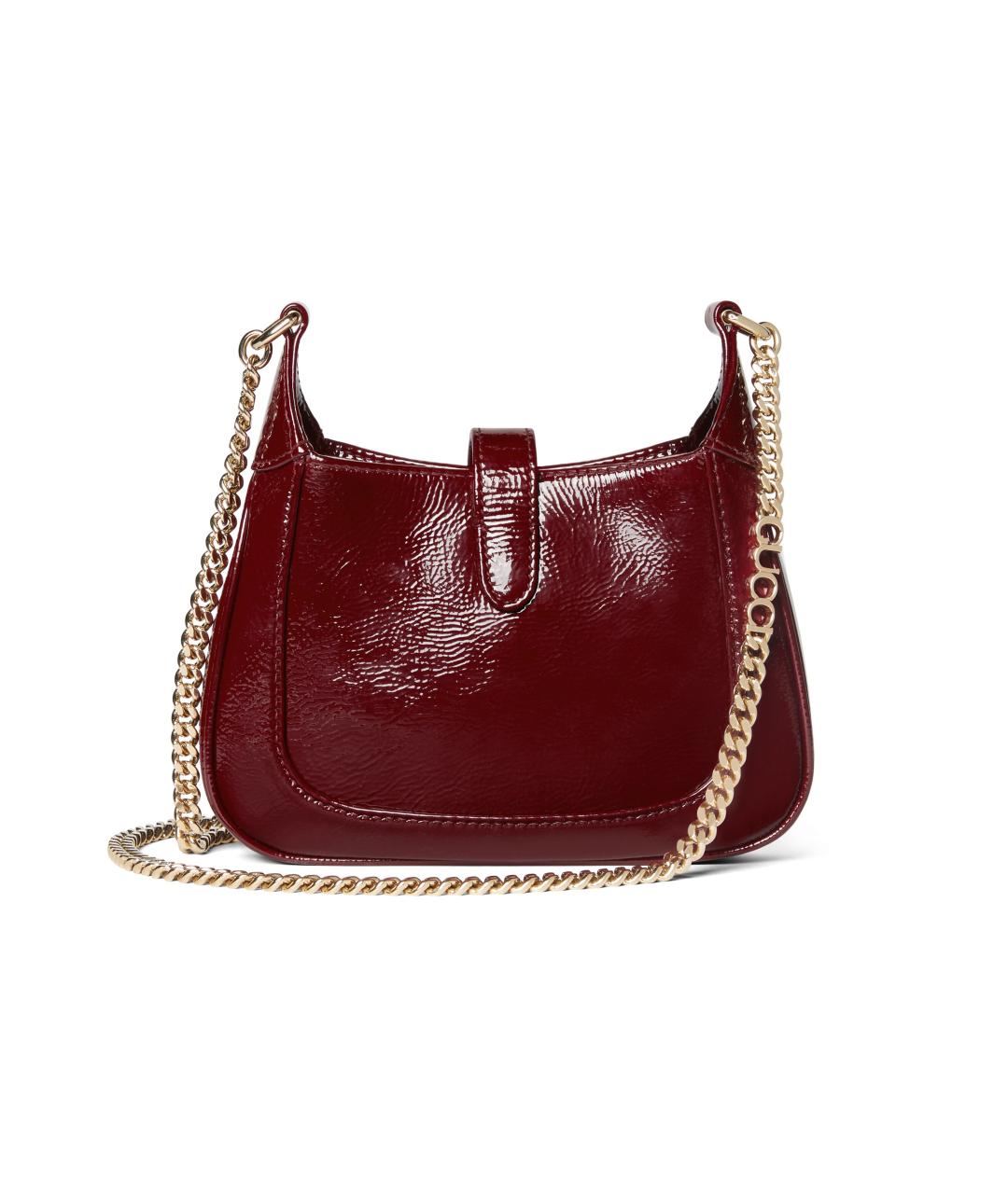 GUCCI Бордовая кожаная сумка через плечо, фото 3