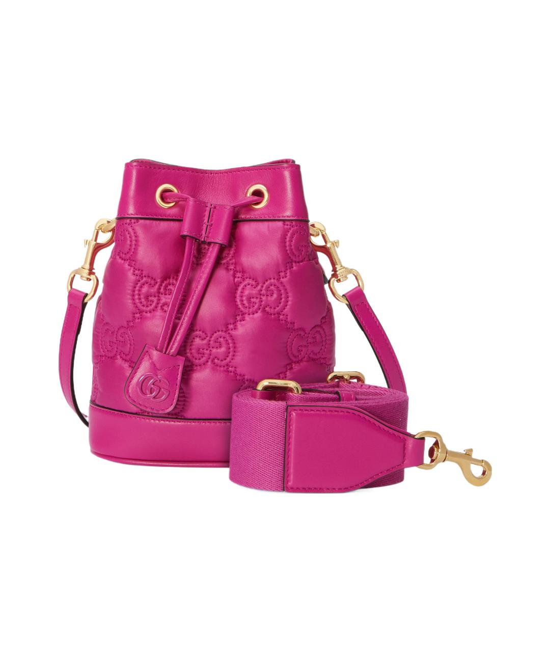 GUCCI Фуксия кожаная сумка через плечо, фото 2