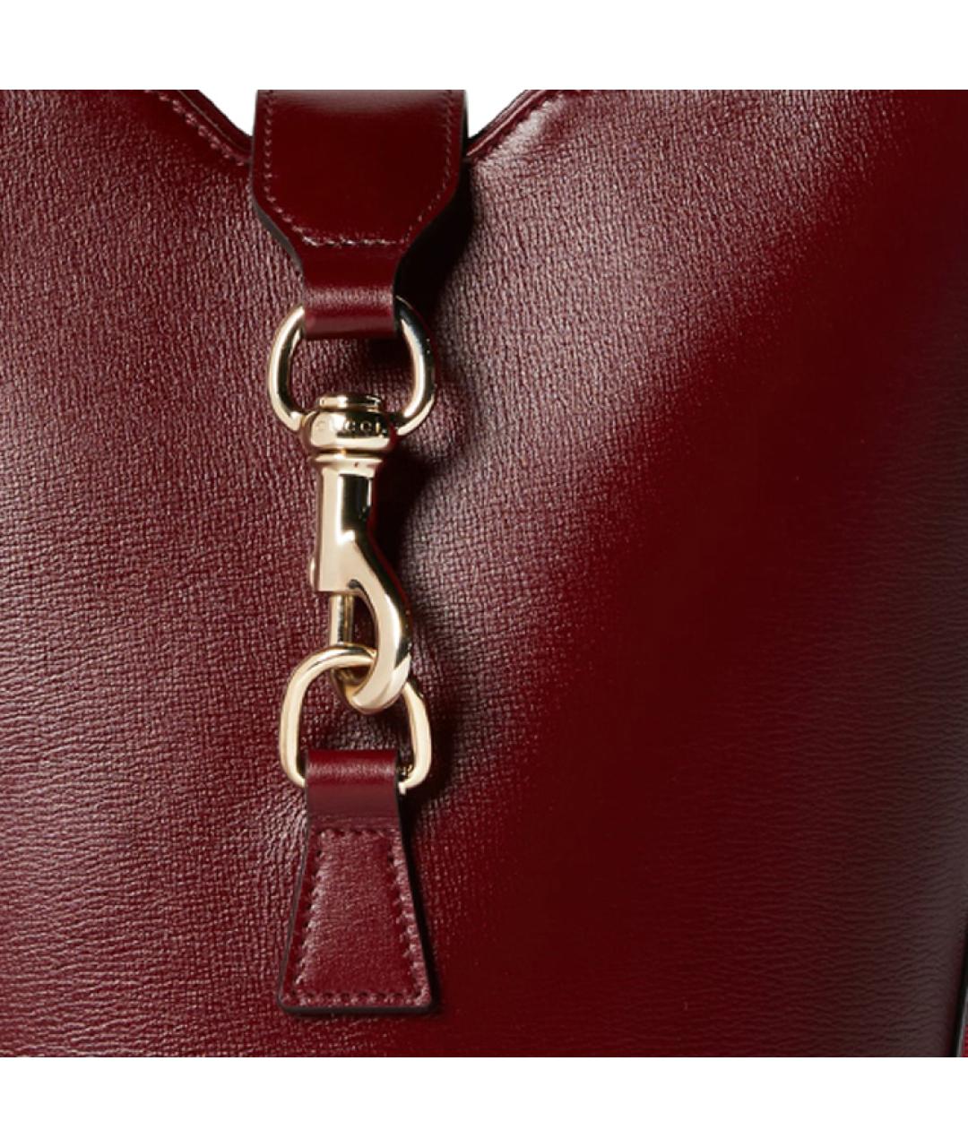 GUCCI Бордовая кожаная сумка через плечо, фото 8