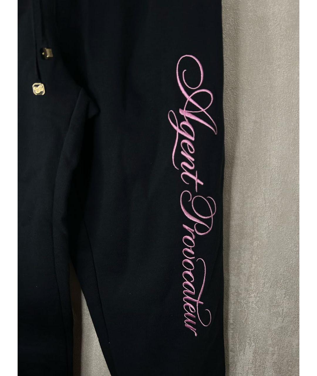 AGENT PROVOCATEUR Черные хлопковые спортивные брюки и шорты, фото 4