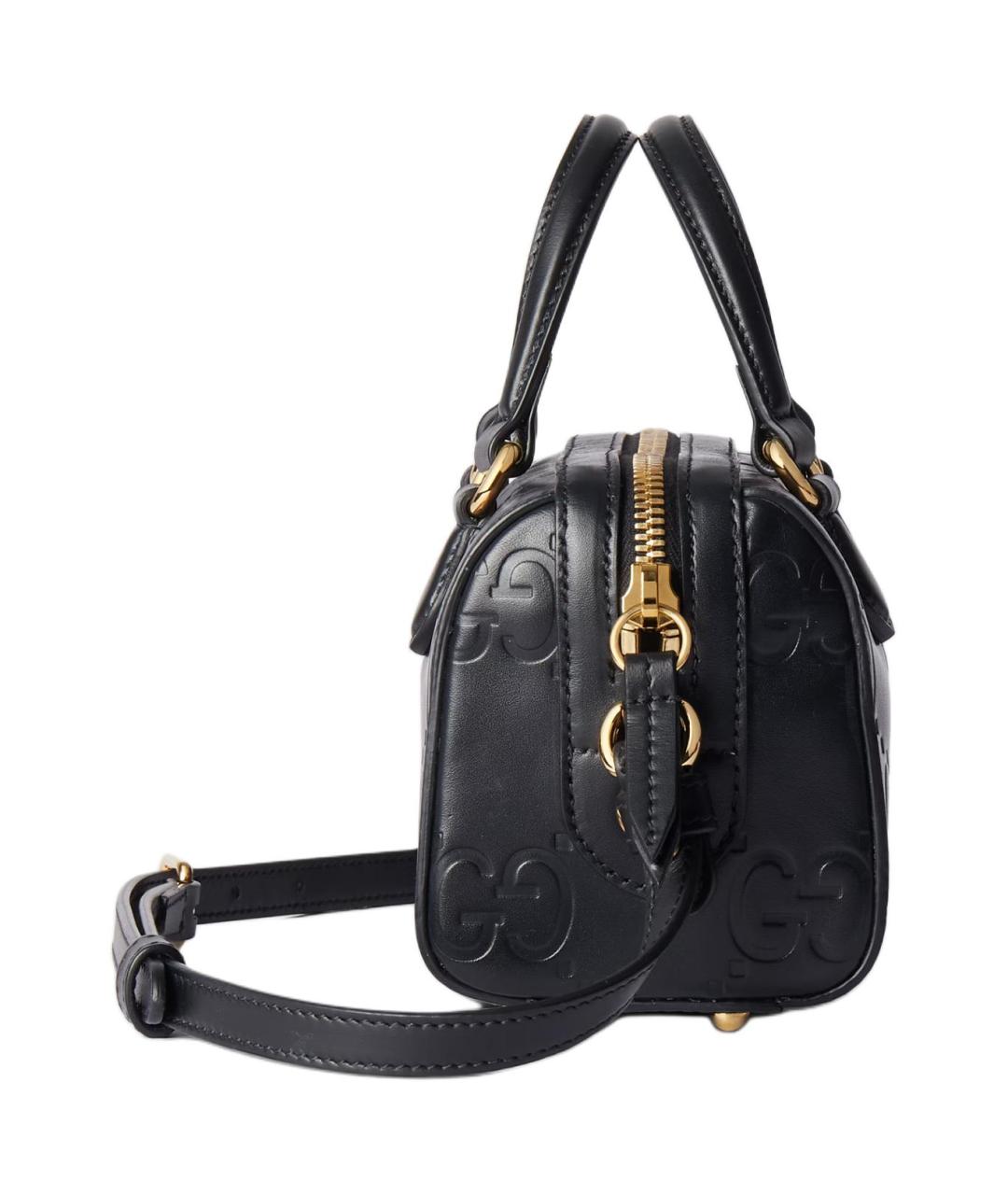 GUCCI Черная кожаная сумка через плечо, фото 3