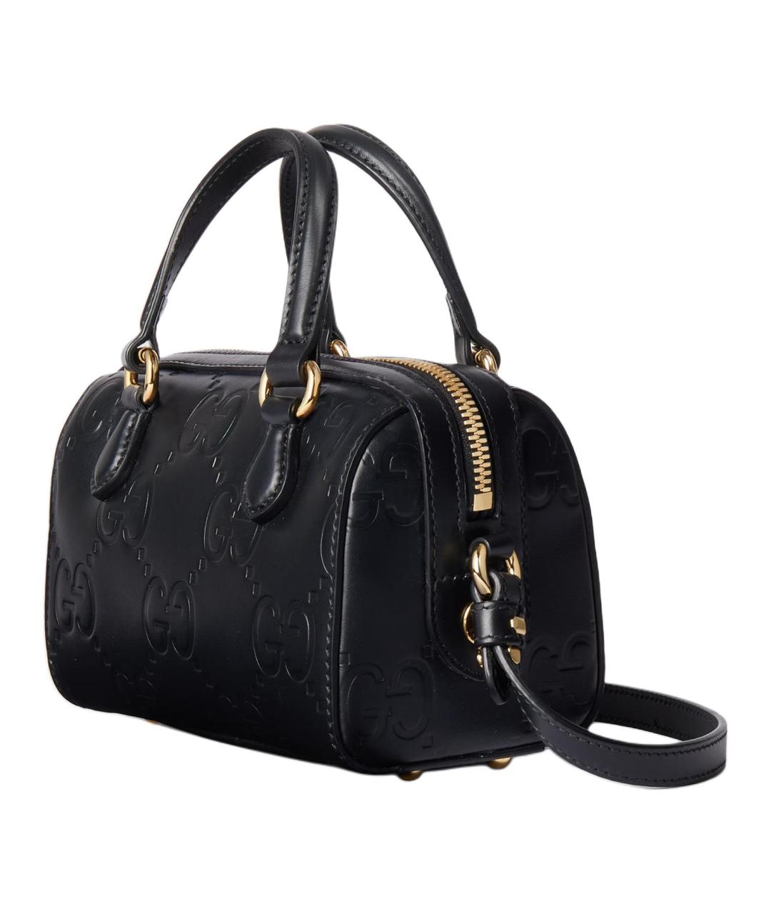 GUCCI Черная кожаная сумка через плечо, фото 2