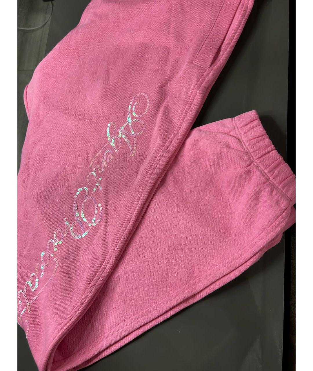AGENT PROVOCATEUR Розовые хлопковые спортивные брюки и шорты, фото 5