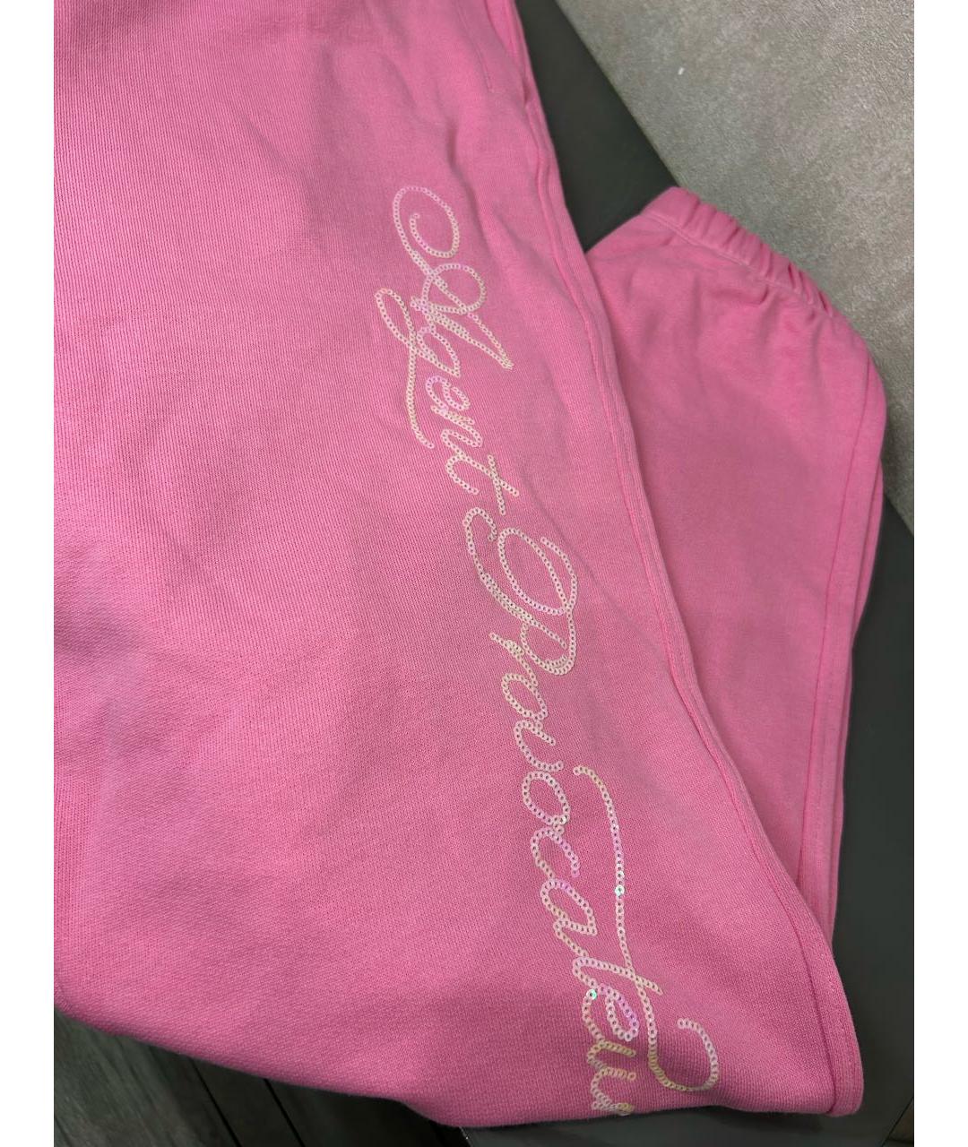 AGENT PROVOCATEUR Розовые хлопковые спортивные брюки и шорты, фото 3
