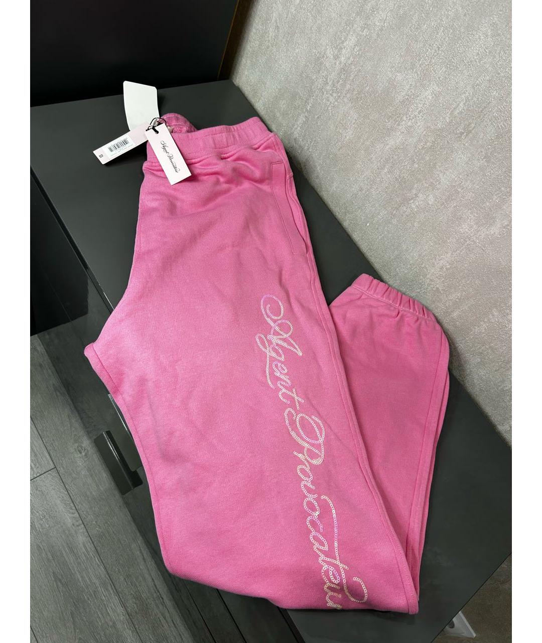 AGENT PROVOCATEUR Розовые хлопковые спортивные брюки и шорты, фото 2