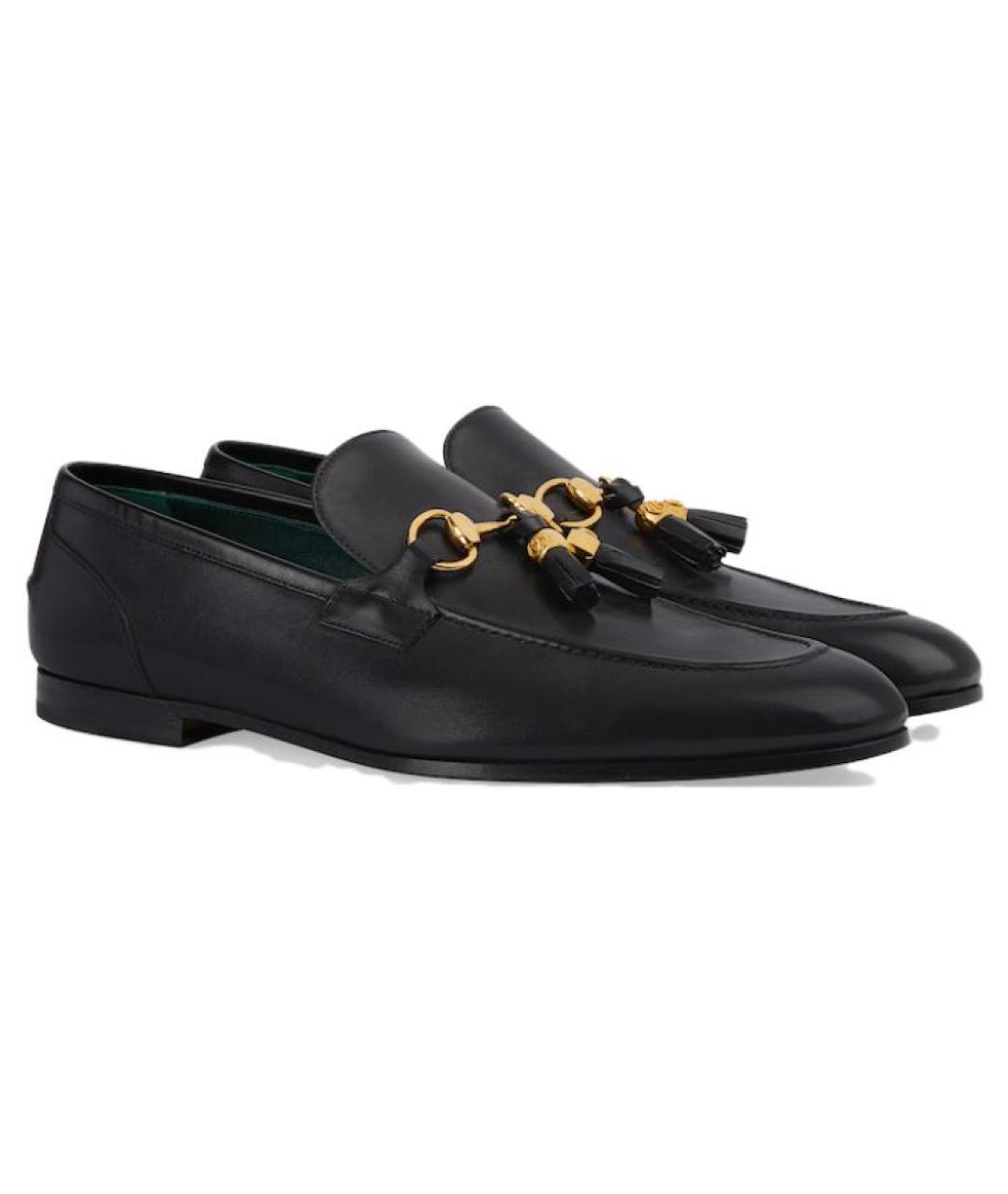 GUCCI Черные кожаные лоферы, фото 3