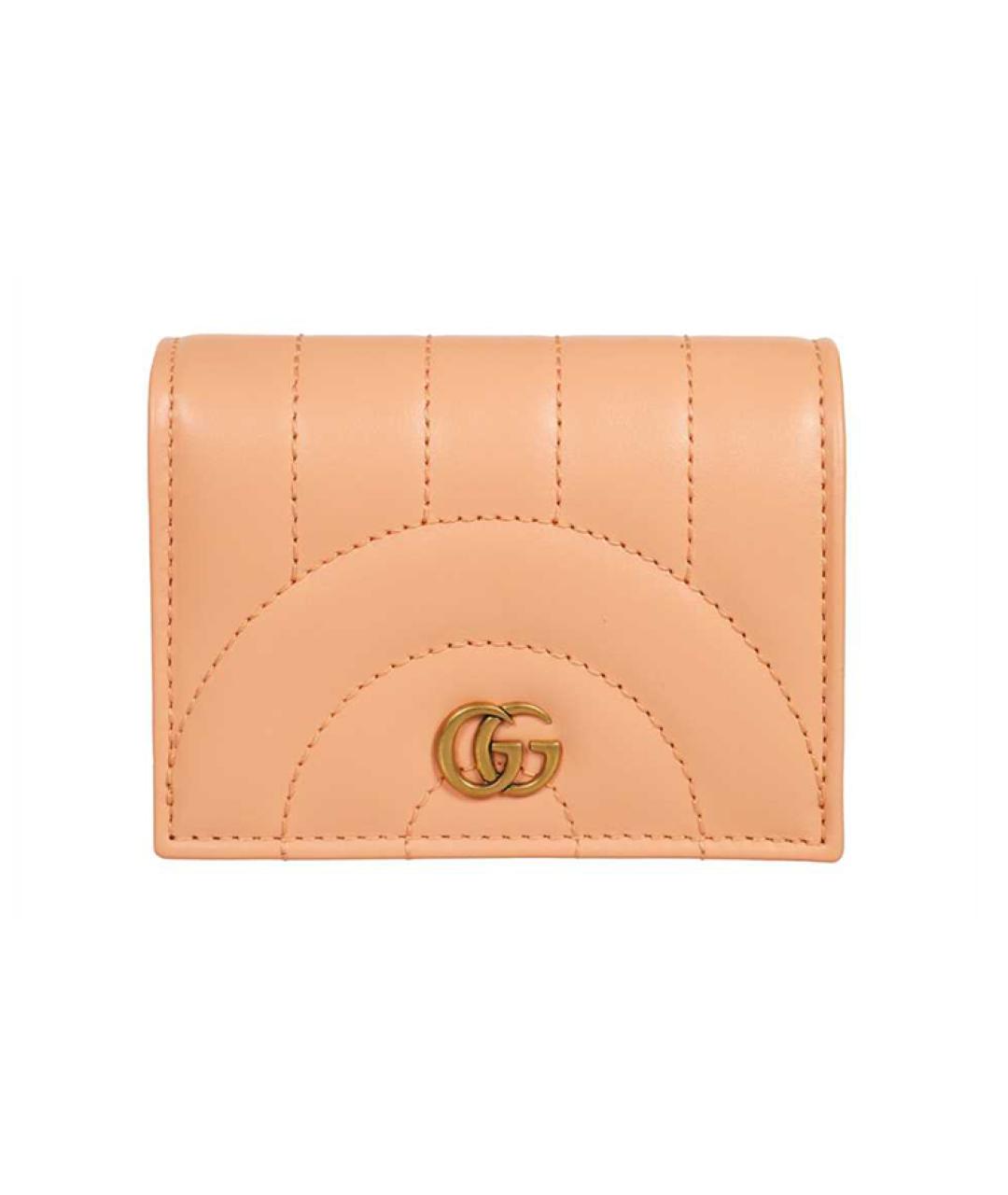 GUCCI Оранжевый кожаный кардхолдер, фото 1