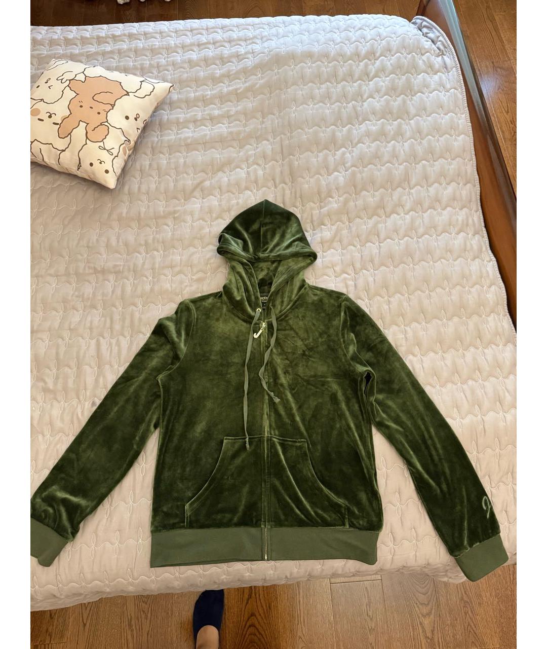 JUICY COUTURE Хаки бархатный спортивные костюмы, фото 9