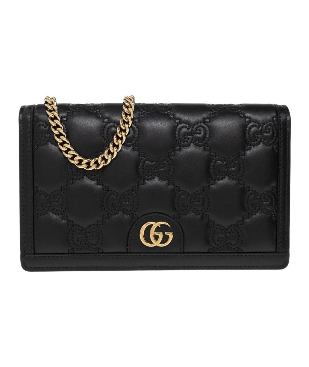 GUCCI Черная кожаная сумка через плечо, фото 1