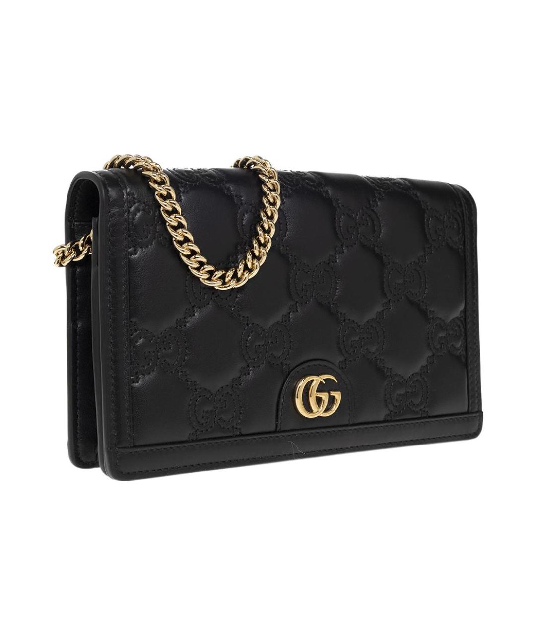 GUCCI Черная кожаная сумка через плечо, фото 2