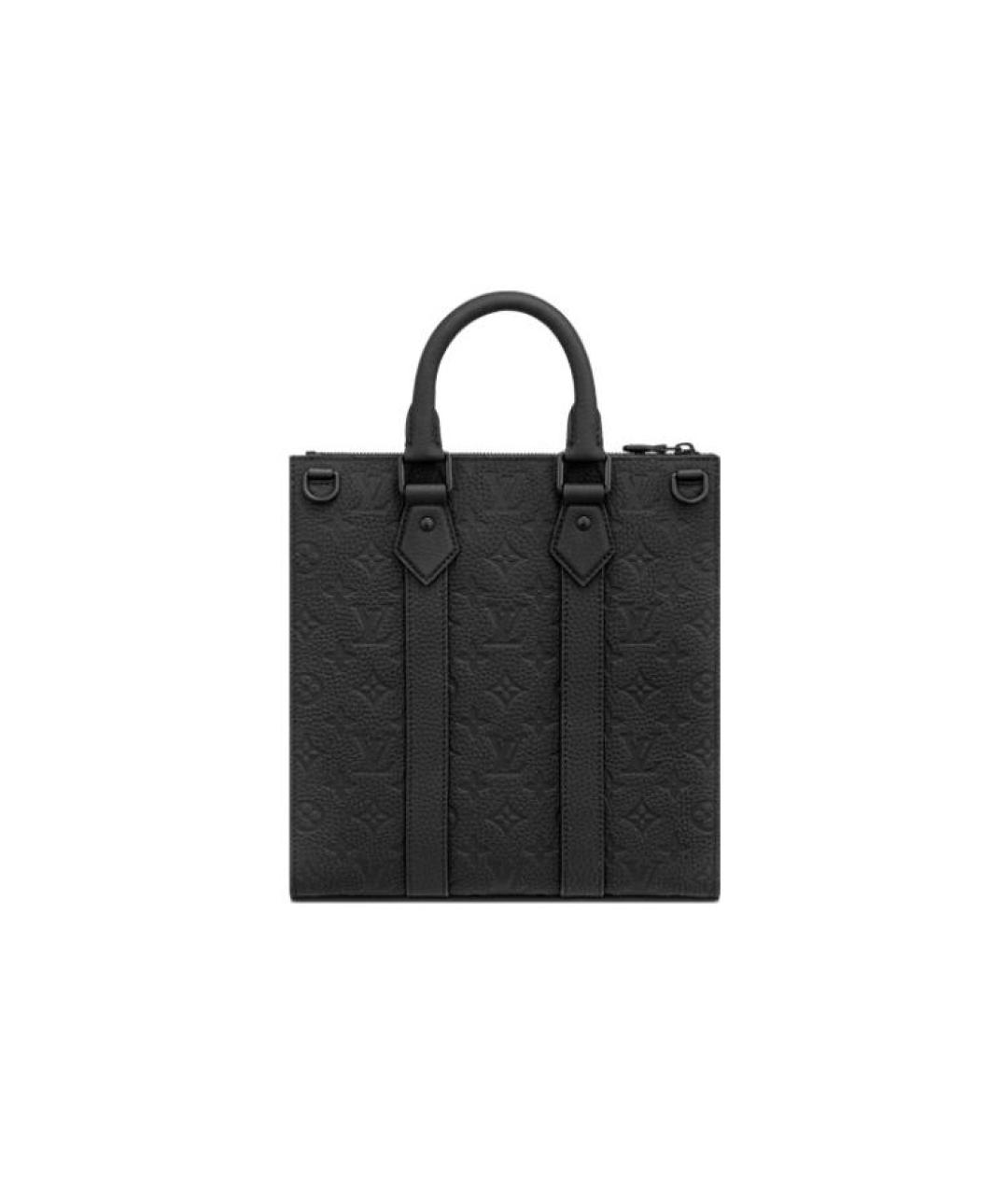 LOUIS VUITTON Черная кожаная барсетка, фото 3