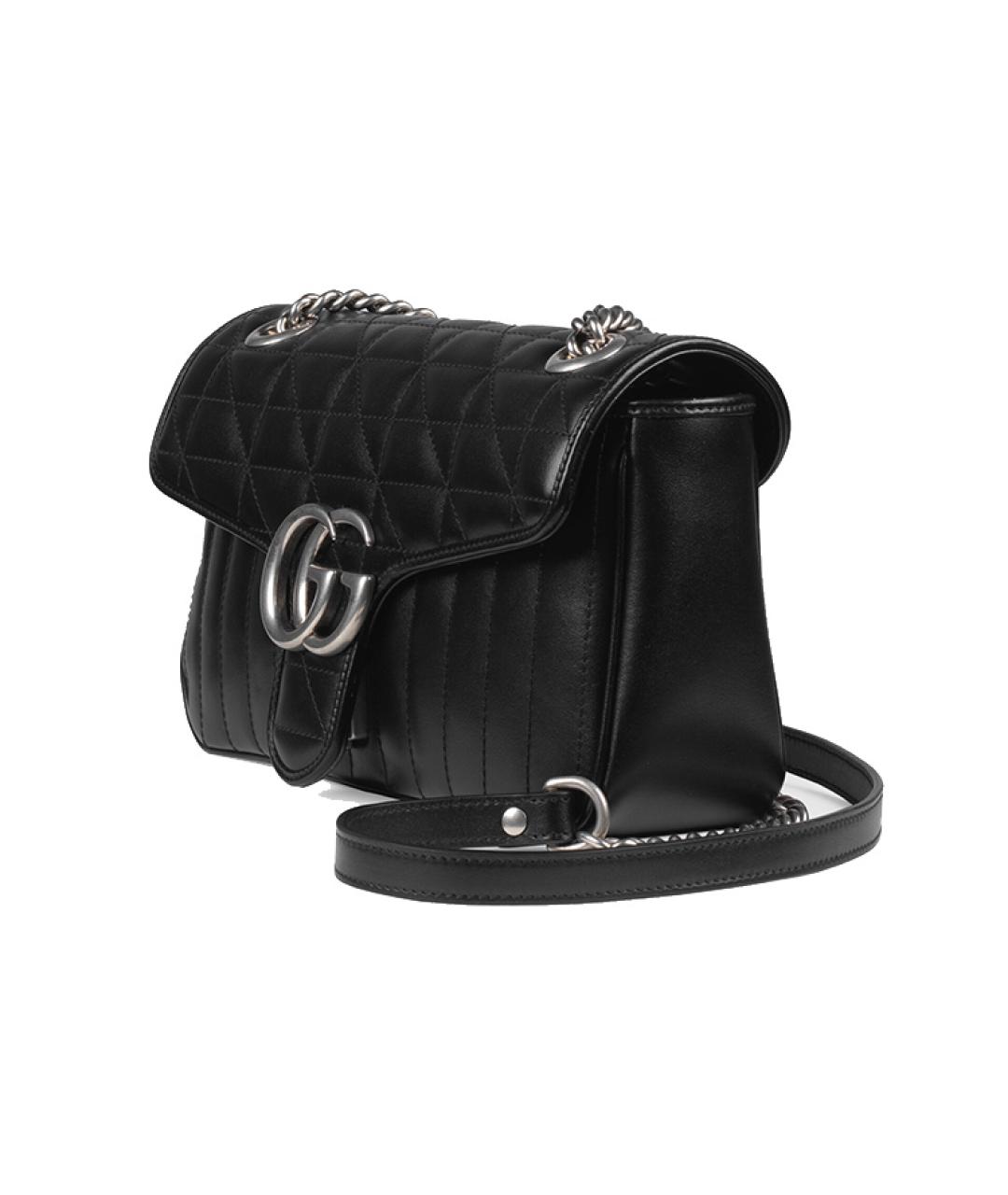 GUCCI Черная кожаная сумка через плечо, фото 2