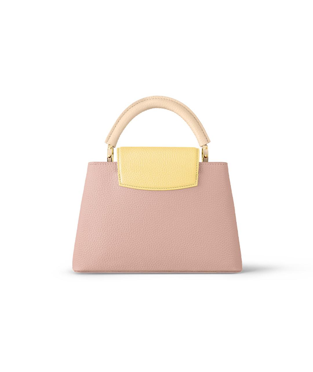LOUIS VUITTON Розовая кожаная сумка с короткими ручками, фото 3