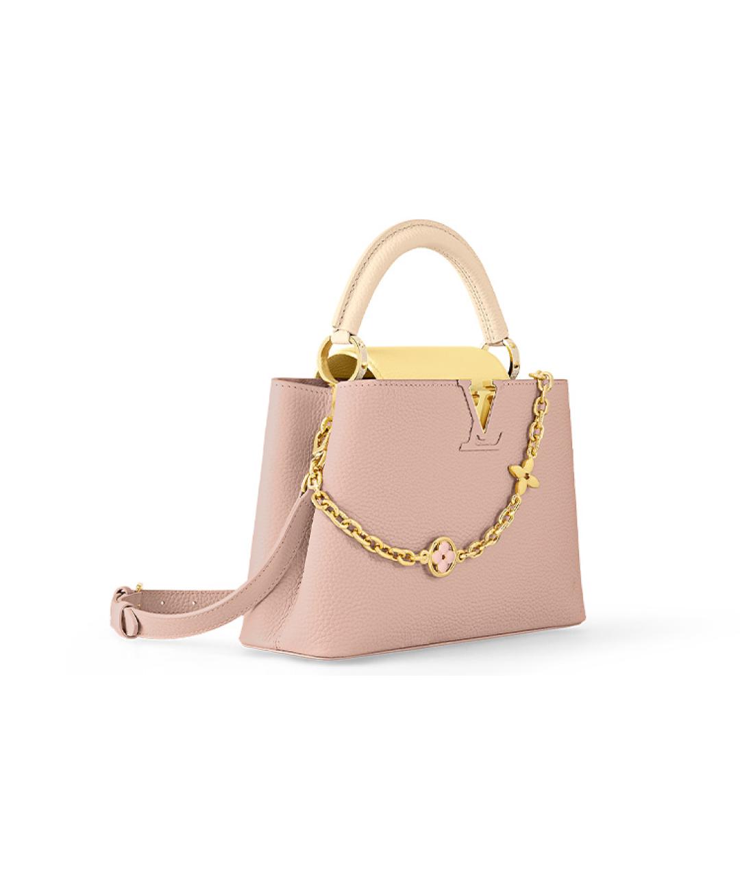 LOUIS VUITTON Розовая кожаная сумка с короткими ручками, фото 2