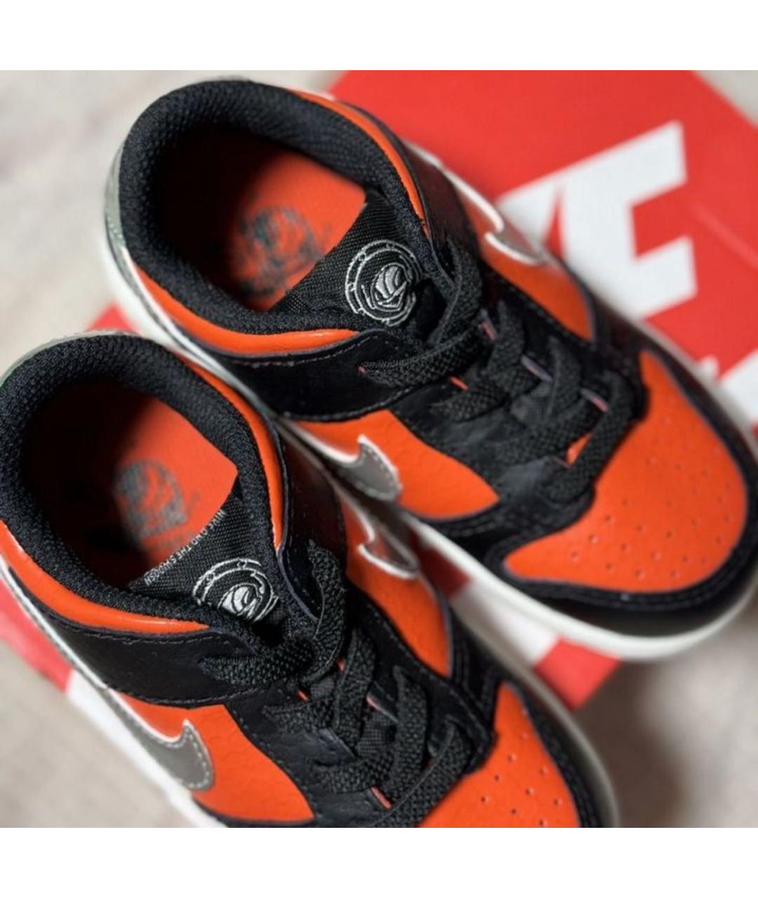 NIKE Оранжевое кожаные кеды, фото 4