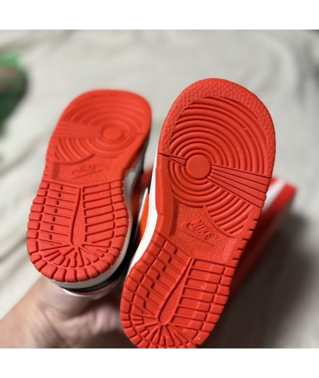 NIKE Оранжевое кожаные кеды, фото 3