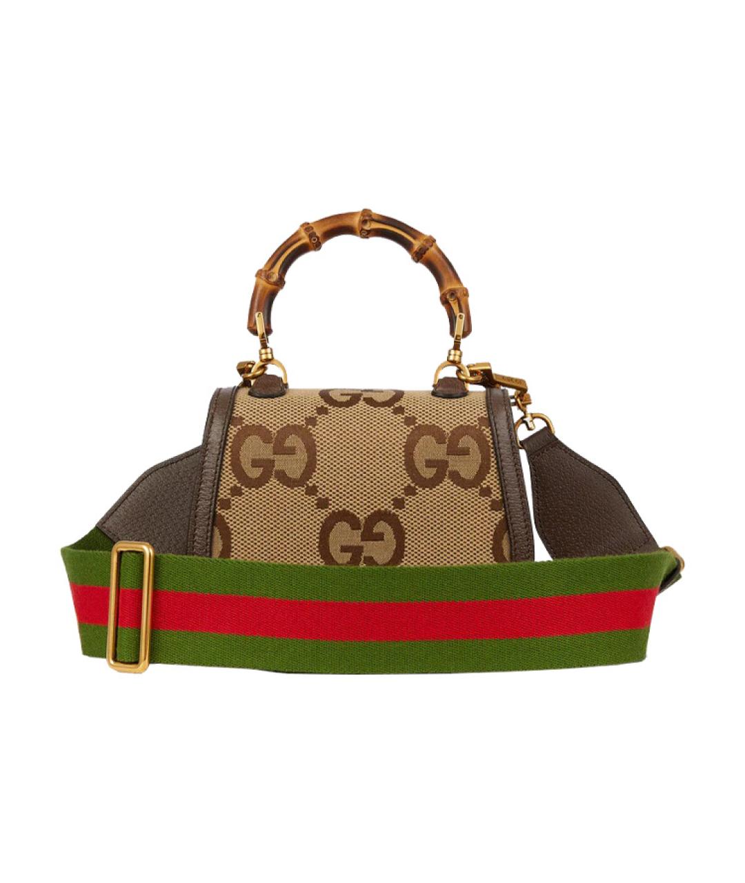 GUCCI Коричневая бархатная сумка с короткими ручками, фото 4