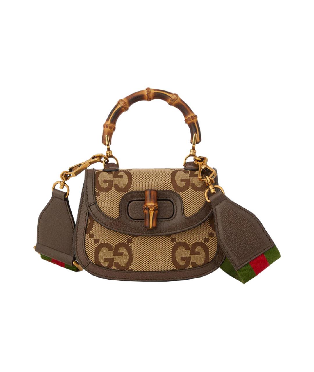 GUCCI Коричневая бархатная сумка с короткими ручками, фото 1