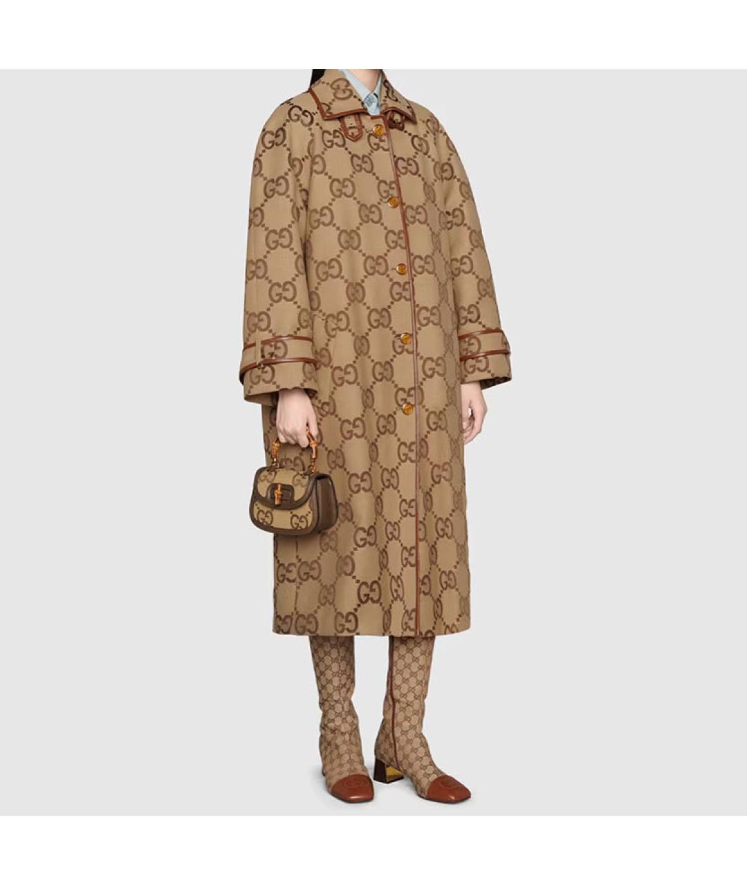 GUCCI Коричневая бархатная сумка с короткими ручками, фото 9