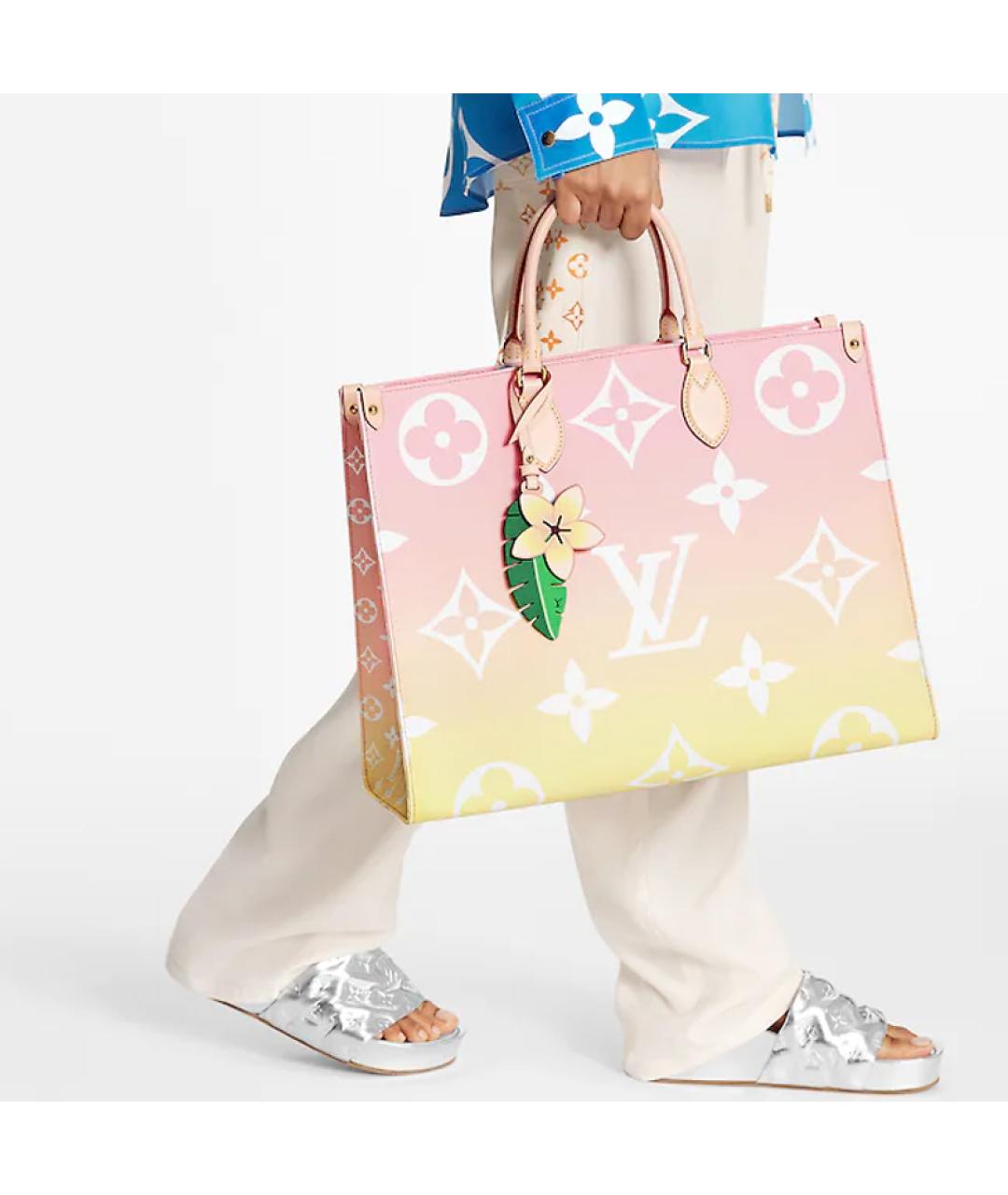 LOUIS VUITTON Розовая сумка тоут, фото 6