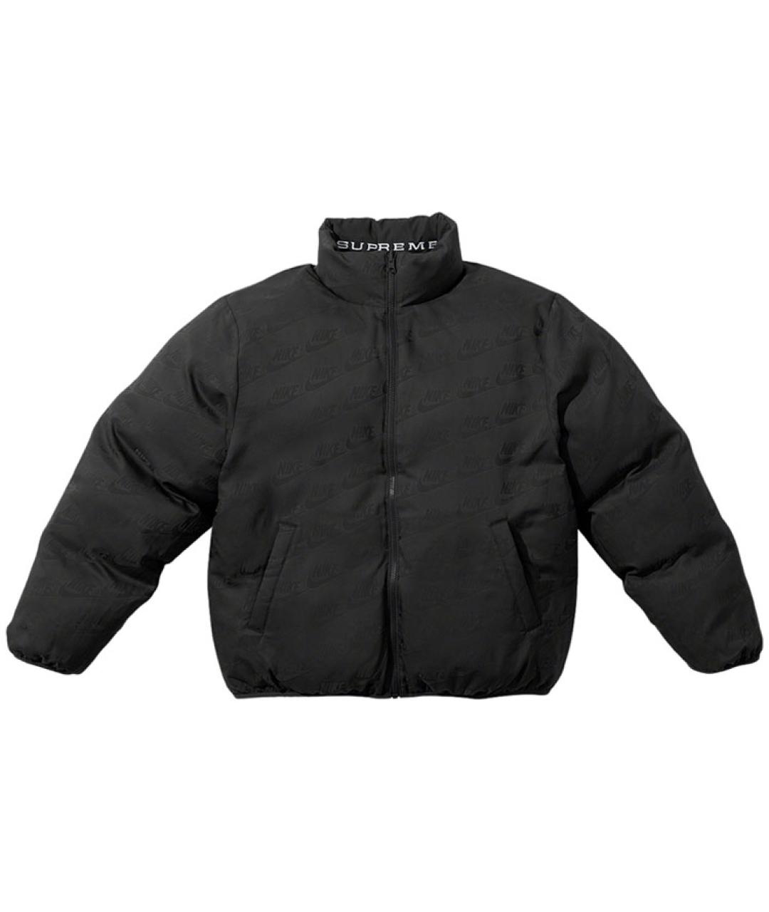 SUPREME Черный пуховик, фото 4