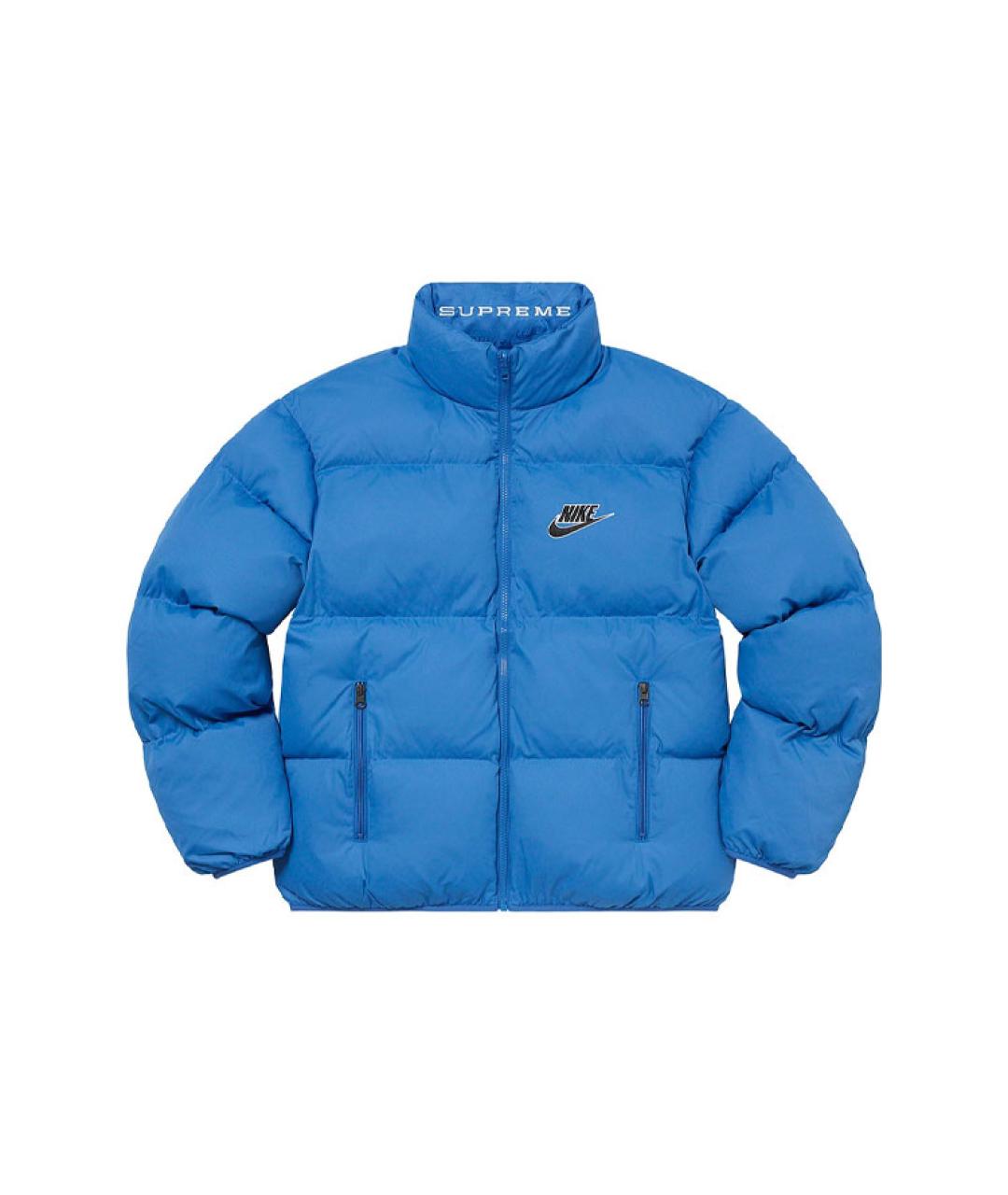 SUPREME Синий пуховик, фото 1