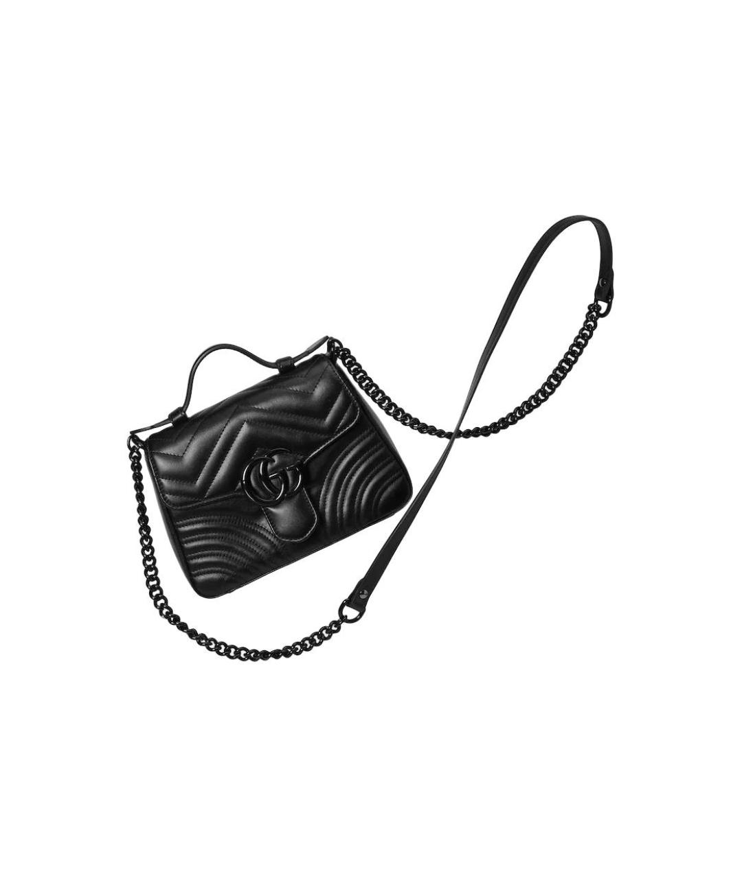 GUCCI Черная кожаная сумка через плечо, фото 2