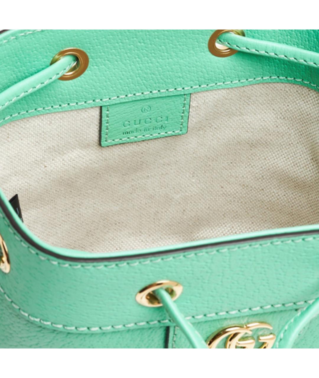 GUCCI Салатовая кожаная сумка через плечо, фото 3