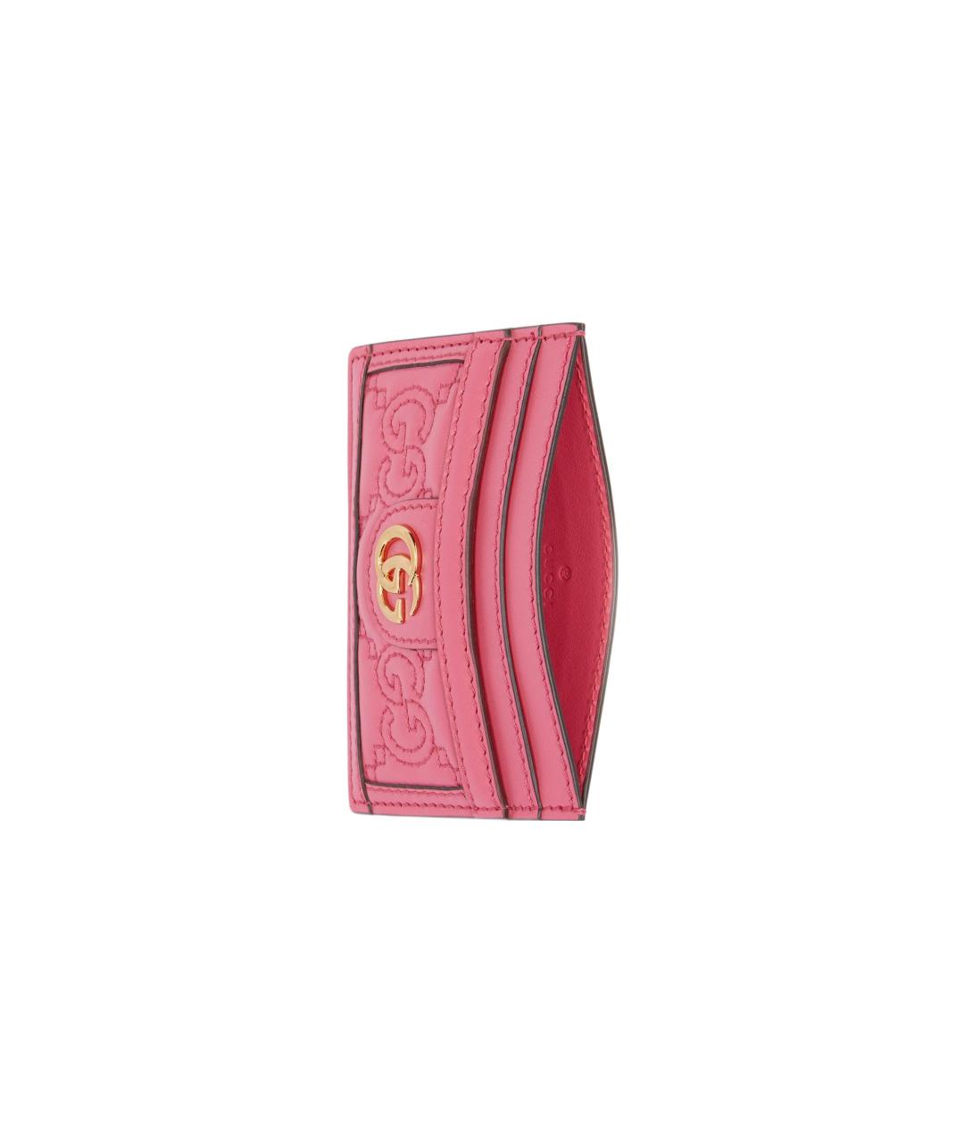 GUCCI Розовый кожаный кардхолдер, фото 4