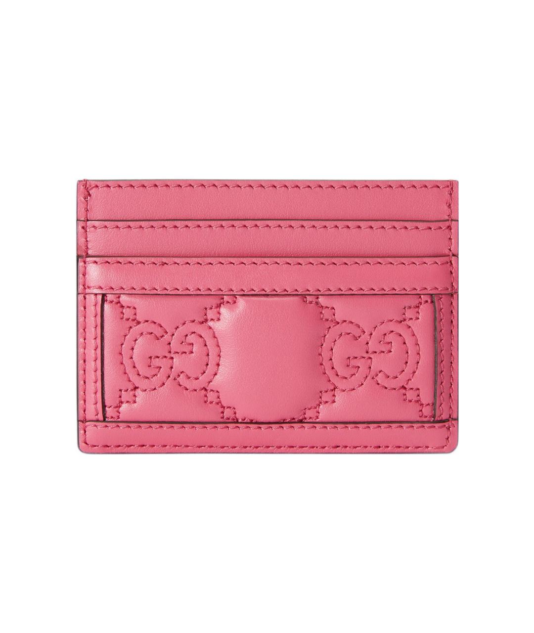 GUCCI Розовый кожаный кардхолдер, фото 3