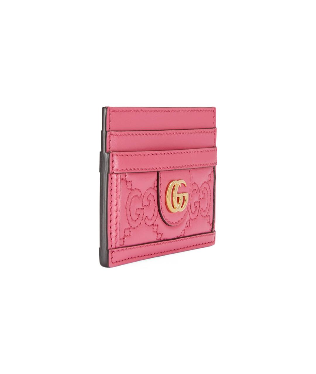 GUCCI Розовый кожаный кардхолдер, фото 2