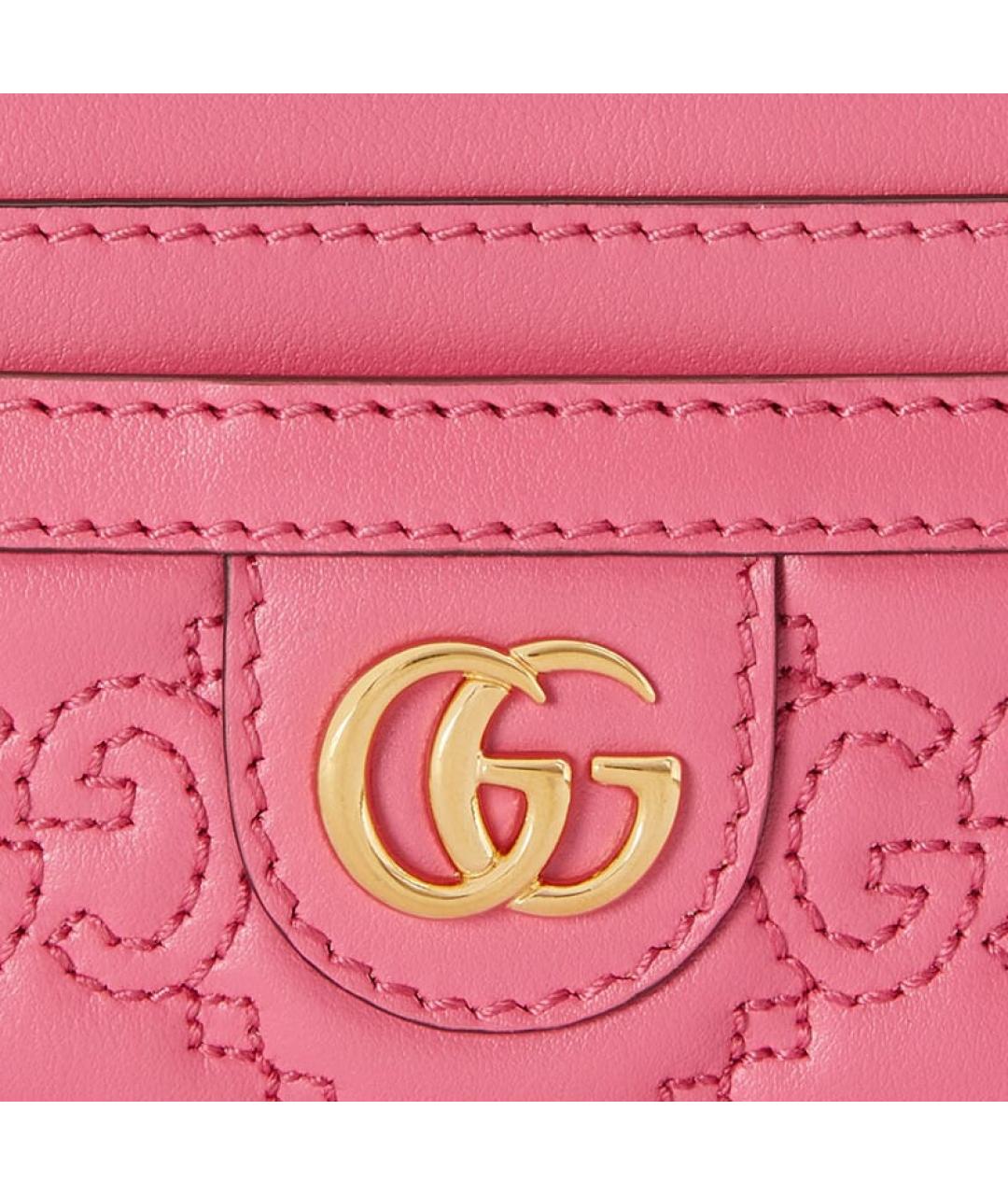 GUCCI Розовый кожаный кардхолдер, фото 5