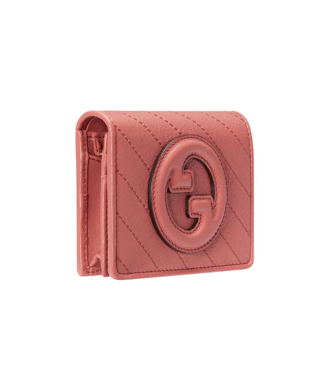 GUCCI Розовый кожаный кардхолдер, фото 2