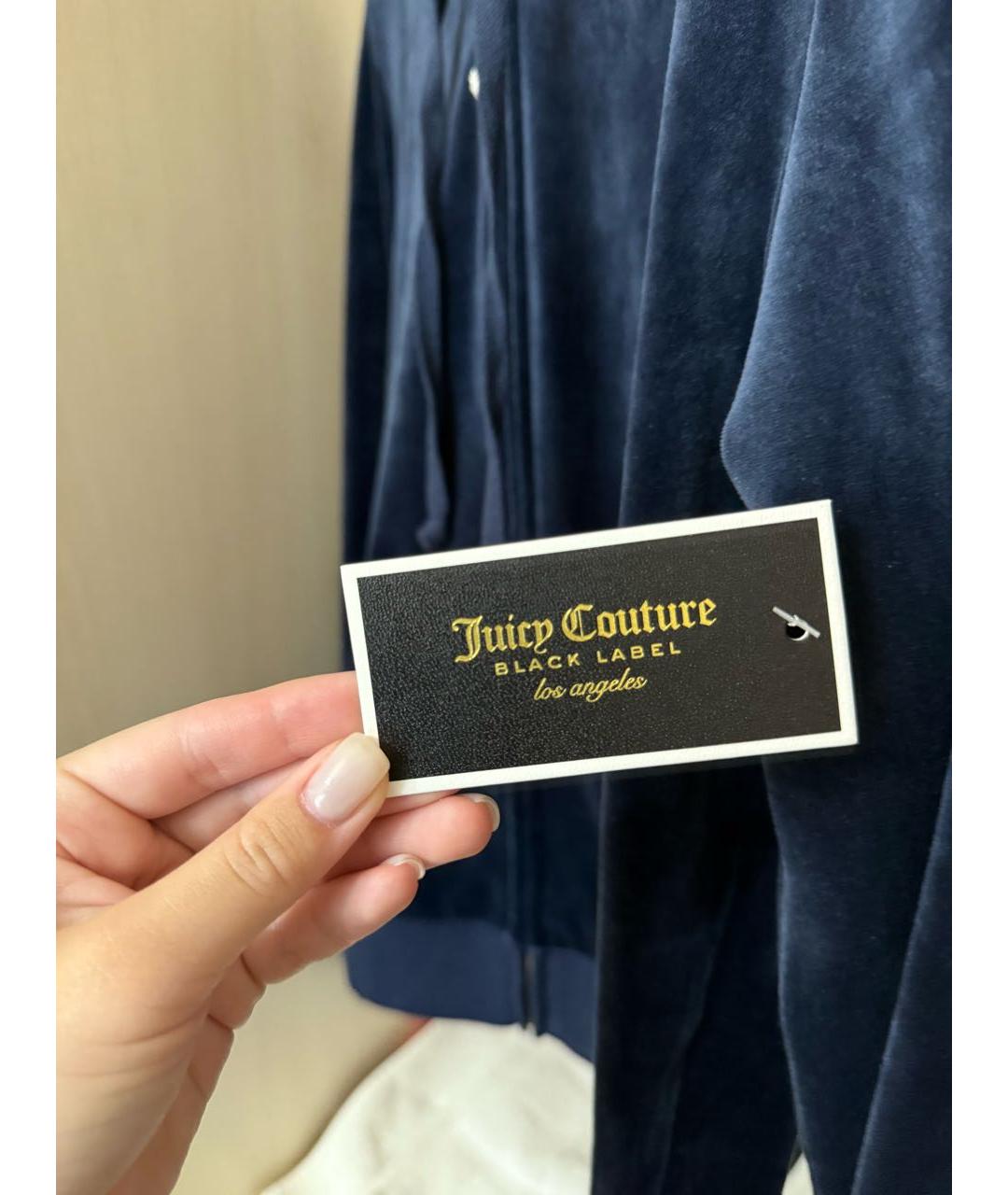 JUICY COUTURE Темно-синий бархатный спортивные костюмы, фото 5