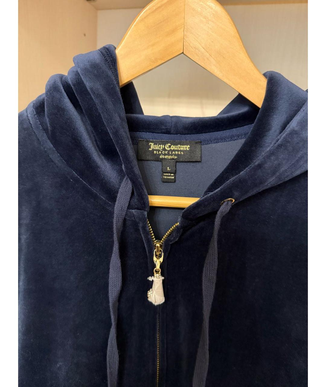 JUICY COUTURE Темно-синий бархатный спортивные костюмы, фото 7