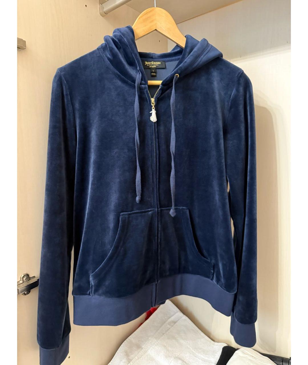 JUICY COUTURE Темно-синий бархатный спортивные костюмы, фото 8